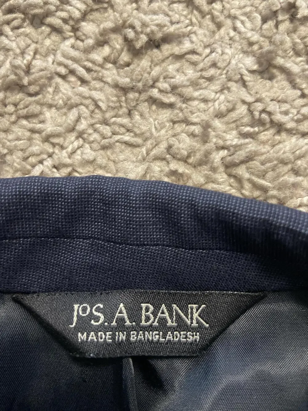 Jos. A. Bank Suit Jacket Mens 41R Large Blue Wool Two Button Notch Lapel Blazer